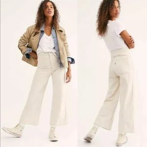 Levi's Wellthread Hemp Ribcage Wide Leg Crop Jeans